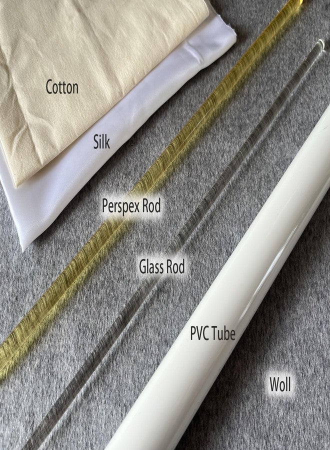 Diycoming Electrostatic Friction Rod Kit : 3 Cloths, 2 Rods,1PVC Tubes - Image 2
